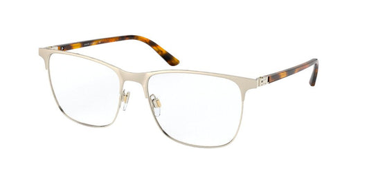 Ralph Lauren RL5107 Square Eyeglasses  9116-MATTE PALE GOLD 52-16-140 - Color Map gold