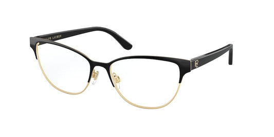 Ralph Lauren RL5108 Butterfly Eyeglasses  9358-SHINY BLACK ON GOLD 54-16-140 - Color Map black
