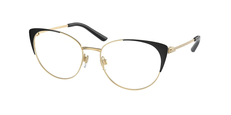Ralph Lauren RL5111 Cat Eye Eyeglasses  9337-SHINY GOLD/BLACK 54-17-135 - Color Map gold