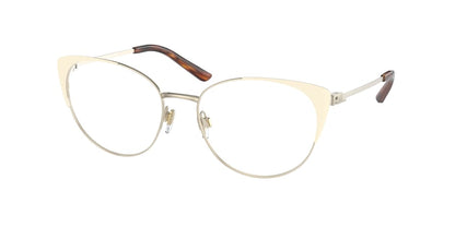Ralph Lauren RL5111 Cat Eye Eyeglasses  9418-SHINY PALE GOLD/CREAM 54-17-135 - Color Map gold