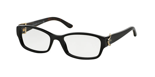 Ralph Lauren RL6056 Rectangle Eyeglasses  5001-SHINY BLACK 53-16-135 - Color Map black
