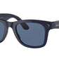 Ray-Ban Stories WAYFARER LARGE RW4004 Square Sunglasses  65582V-BLUE 53-22-155 - Color Map blue