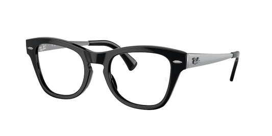 Ray-Ban Optical RX0707VM Square Eyeglasses  2000-BLACK 50-21-145 - Color Map black