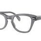 Ray-Ban Optical RX0707V Square Eyeglasses  8199-TRANSPARENT GREY 50-21-145 - Color Map grey