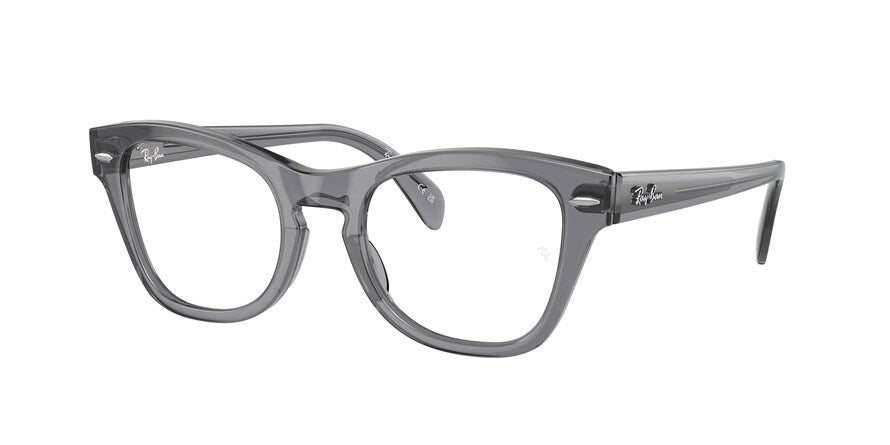 Ray-Ban Optical RX0707V Square Eyeglasses  8199-TRANSPARENT GREY 50-21-145 - Color Map grey