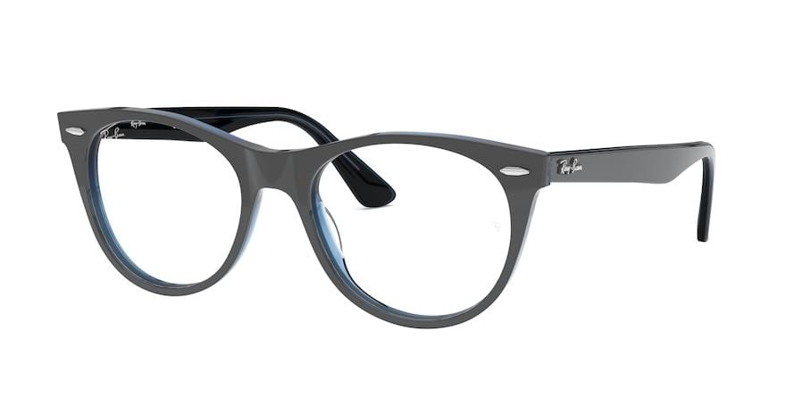 Ray-Ban Optical WAYFARER II RX2185VF Phantos Eyeglasses  5988-GREY ON TRANSPARENT BLUE 52-18-150 - Color Map grey