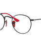 Ray-Ban Optical FERRARI RX3447VM Round Eyeglasses  F028-BLACK 50-21-145 - Color Map black