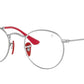 Ray-Ban Optical FERRARI RX3447VM Round Eyeglasses  F031-SILVER 50-21-145 - Color Map silver