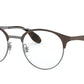 Ray-Ban Optical RX3545V Phantos Eyeglasses  2912-GUNMETAL/MATTE BROWN 51-20-145 - Color Map brown