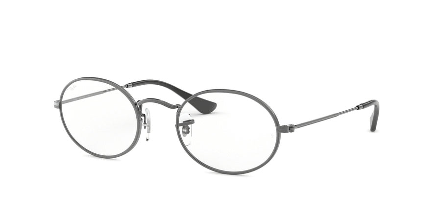 Ray-Ban Optical OVAL RX3547V Oval Eyeglasses  2502-GUNMETAL 51-21-145 - Color Map gunmetal