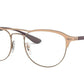 Ray-Ban Optical RX3596V Square Eyeglasses  2998-LIGHT BROWN TOP ON MATTE 54-19-145 - Color Map brown