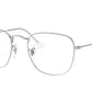 Ray-Ban Optical FRANK RX3857V Square Eyeglasses  2501-SILVER 51-20-145 - Color Map silver