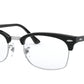 Ray-Ban Optical CLUBMASTER SQUARE RX3916V Rectangle Eyeglasses  2000-BLACK 52-21-145 - Color Map black