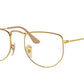Ray-Ban Optical ELON RX3958V Irregular Eyeglasses  3086-LEGEND GOLD 50-20-145 - Color Map gold