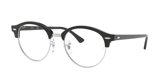 Ray-Ban Optical CLUBROUND RX4246V Round Eyeglasses  2000-BLACK 49-19-140 - Color Map black