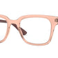 Ray-Ban Optical RX4323VF Square Eyeglasses  5940-TRANSPARENT LIGHT BROWN 51-20-150 - Color Map brown