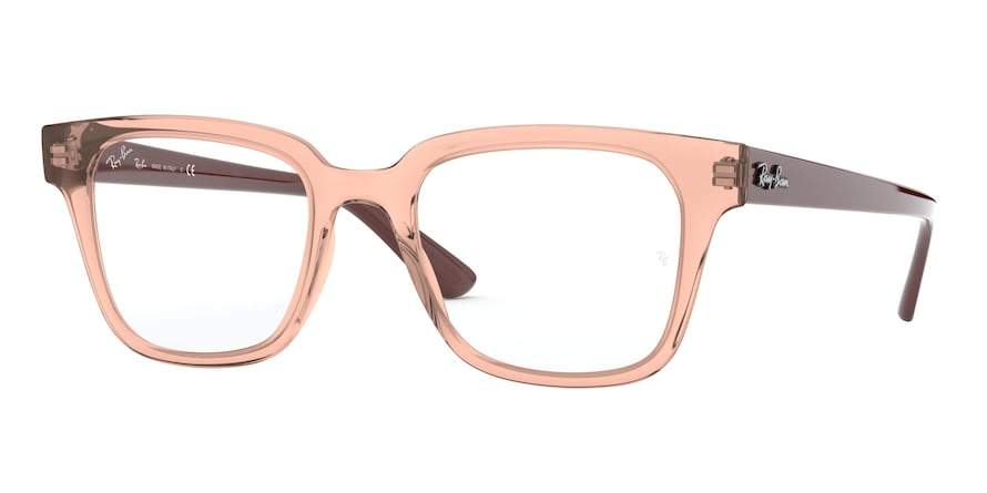 Ray-Ban Optical RX4323VF Square Eyeglasses  5940-TRANSPARENT LIGHT BROWN 51-20-150 - Color Map brown