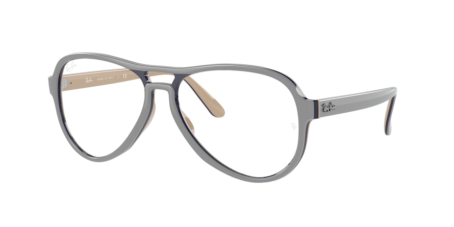 Ray-Ban Optical VAGABOND RX4355V Pilot Eyeglasses  8133-LIGHT GREY BLUE LIGHT BROWN 58-15-140 - Color Map grey