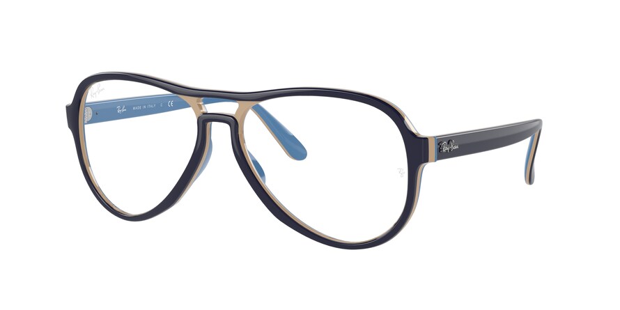 Ray-Ban Optical VAGABOND RX4355V Pilot Eyeglasses  8134-BLUE LIGHT BROWN LIGHT BLUE 58-15-140 - Color Map blue