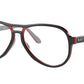 Ray-Ban Optical VAGABOND RX4355V Pilot Eyeglasses  8136-BLACK RED LIGHT GREY 58-15-140 - Color Map black