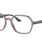Ray-Ban Optical RX4361VF Irregular Eyeglasses  8139-TRANSPARENT VIOLET 54-18-145 - Color Map violet