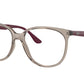 Ray-Ban Optical RX4378VF Square Eyeglasses  8083-TRANSPARENT GREY 54-16-145 - Color Map grey