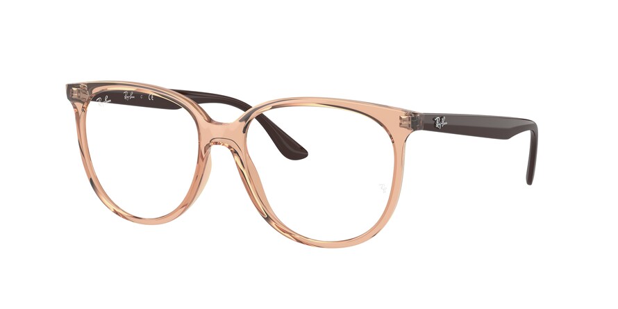 Ray-Ban Optical RX4378VF Square Eyeglasses  8172-TRANSPARENT BROWN 54-16-145 - Color Map brown