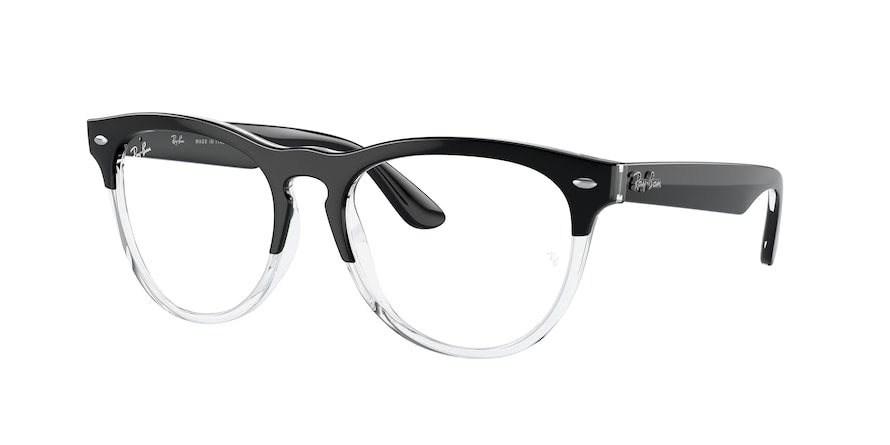 Ray-Ban Optical IRIS RX4471V Square Eyeglasses  8193-BLACK ON TRANSPARENT 54-18-145 - Color Map black
