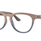 Ray-Ban Optical IRIS RX4471V Square Eyeglasses  8195-BEIGE ON TRANSPARENT DARK BLUE 54-18-145 - Color Map light brown