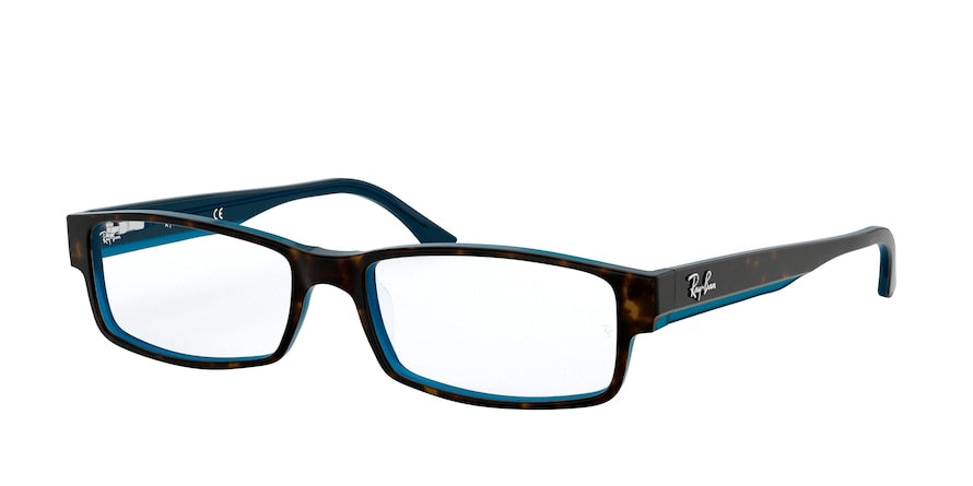 Ray-Ban Optical RX5114 Rectangle Eyeglasses  5064-HAVANA ON BLUE 54-16-140 - Color Map havana