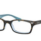 Ray-Ban Optical RX5150 Rectangle Eyeglasses  5023-HAVANA ON TRANSPARENT AZURE 50-19-135 - Color Map havana