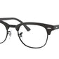Ray-Ban Optical CLUBMASTER RX5154 Square Eyeglasses  2077-MATTE BLACK 49-21-140 - Color Map black