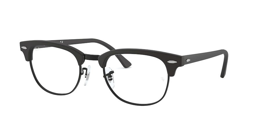Ray-Ban Optical CLUBMASTER RX5154 Square Eyeglasses  2077-MATTE BLACK 49-21-140 - Color Map black