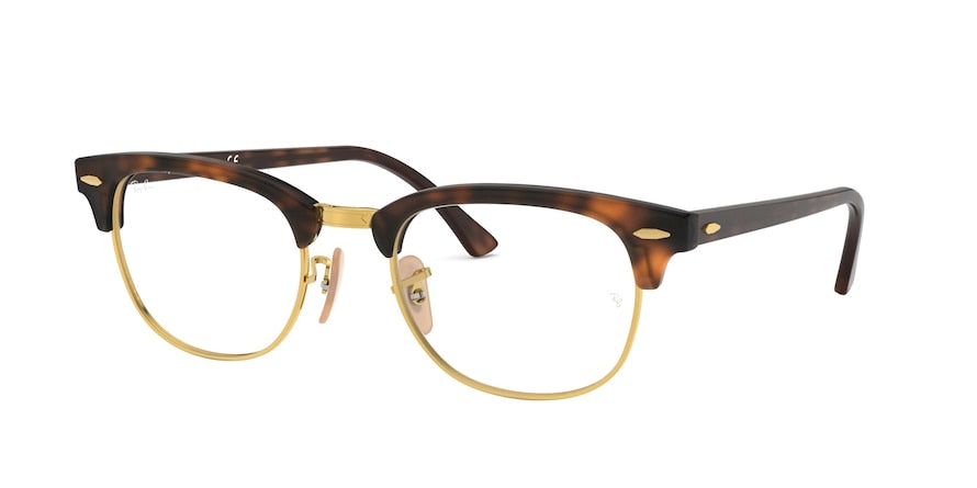 Ray-Ban Optical CLUBMASTER RX5154 Square Eyeglasses  2372-RED HAVANA 49-21-140 - Color Map havana