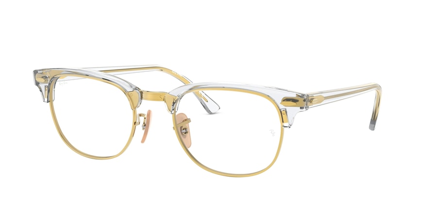 Ray-Ban Optical CLUBMASTER RX5154 Square Eyeglasses  5762-TRANSPARENT 51-21-145 - Color Map clear