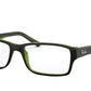 Ray-Ban Optical RX5169 Rectangle Eyeglasses  2383-HAVANA ON GREEN TRANSPARENT 54-16-140 - Color Map havana