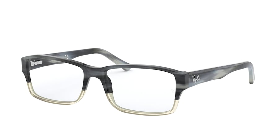 Ray-Ban Optical RX5169 Rectangle Eyeglasses  5540-GREY HORN GRADIENT GREY 54-16-140 - Color Map grey