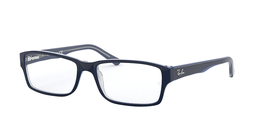Ray-Ban Optical RX5169 Rectangle Eyeglasses  5815-BLUE ON TRANSPARENT GREY 54-16-140 - Color Map blue