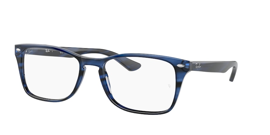 Ray-Ban Optical RX5228M Square Eyeglasses  8053-STRIPED BLU 54-17-145 - Color Map blue