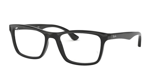 Ray-Ban Optical RX5279F Square Eyeglasses  2000-BLACK 55-18-145 - Color Map black