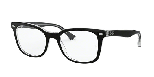 Ray-Ban Optical RX5285 Butterfly Eyeglasses  2034-BLACK ON TRANSPARENT 53-19-145 - Color Map black