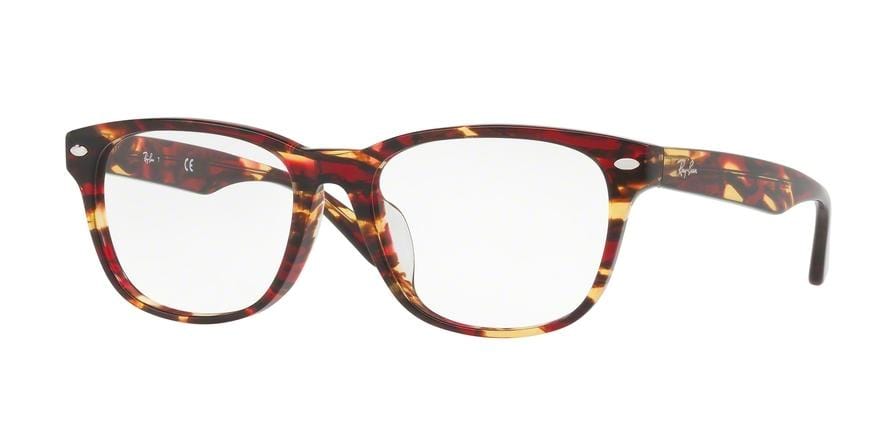Ray-Ban Optical RX5359F Square Eyeglasses  5710-SPOTTED RED/ BROWN/YELLOW 55-18-145 - Color Map grey