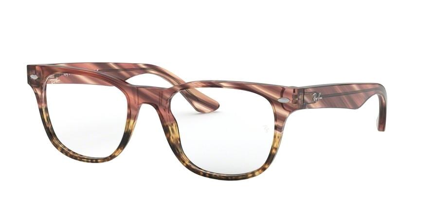 Ray-Ban Optical RX5359F Square Eyeglasses  5838-PINK GRADIENT BEIGE STRIPPED 55-18-145 - Color Map pink