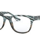 Ray-Ban Optical RX5359F Square Eyeglasses  5839-BLUE GRADIENT GREY STRIPPED 55-18-145 - Color Map blue