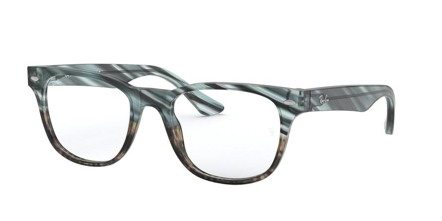 Ray-Ban Optical RX5359F Square Eyeglasses  5839-BLUE GRADIENT GREY STRIPPED 55-18-145 - Color Map blue