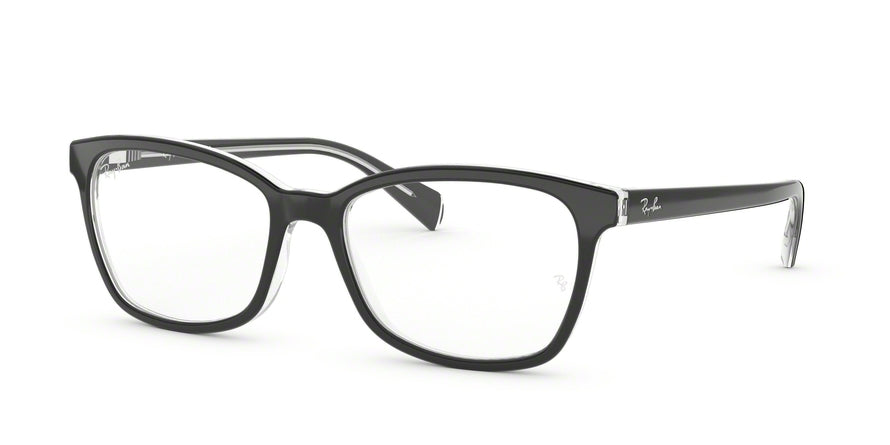 Ray-Ban Optical RX5362 Butterfly Eyeglasses  2034-BLACK ON TRANSPARENT 54-17-140 - Color Map black