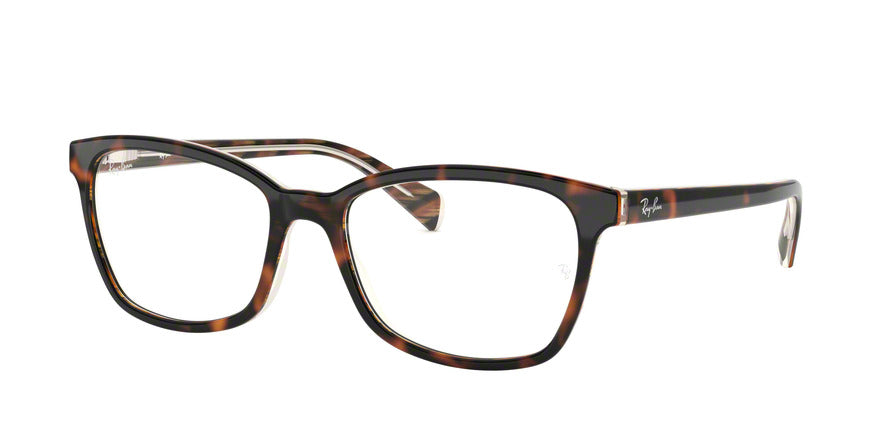 Ray-Ban Optical RX5362 Butterfly Eyeglasses  5913-HAVANA/BROWN/YELLOW 54-17-140 - Color Map black