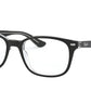Ray-Ban Optical RX5375 Square Eyeglasses  2034-BLACK ON TRANSPARENT 53-18-145 - Color Map black
