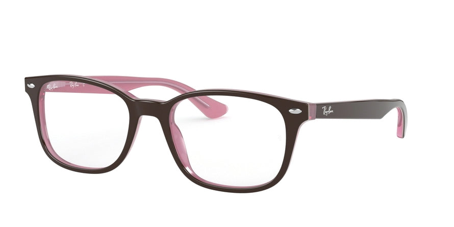 Ray-Ban Optical RX5375 Square Eyeglasses  2126-BROWN ON OPAL PINK 51-18-145 - Color Map brown