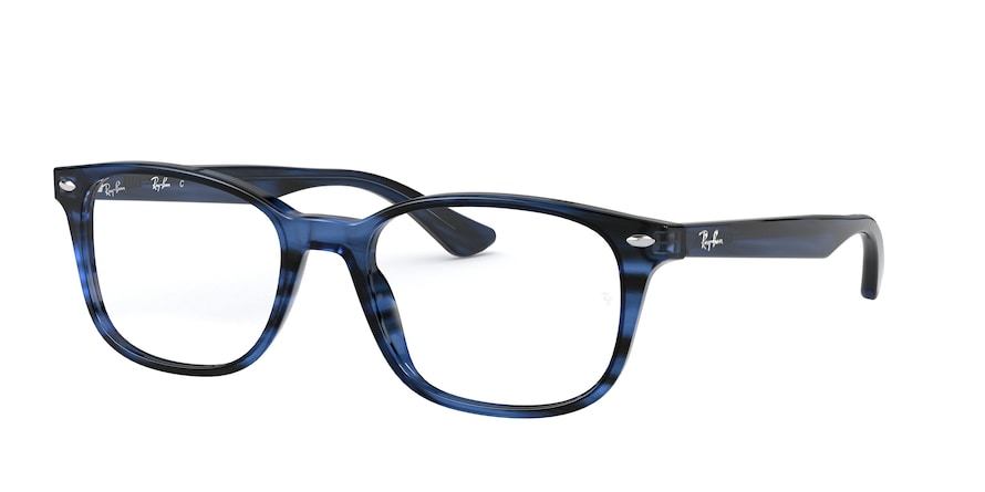 Ray-Ban Optical RX5375 Square Eyeglasses  8053-STRIPED BLUE 53-18-145 - Color Map havana